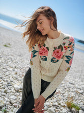 Cardigan fiorato
